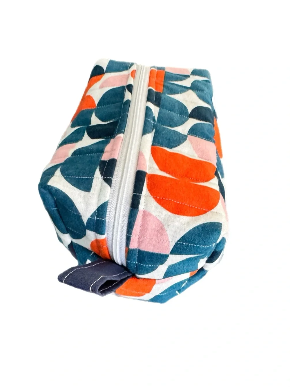 Handmade Quilted Geometric Toiletry / Makeup Bag